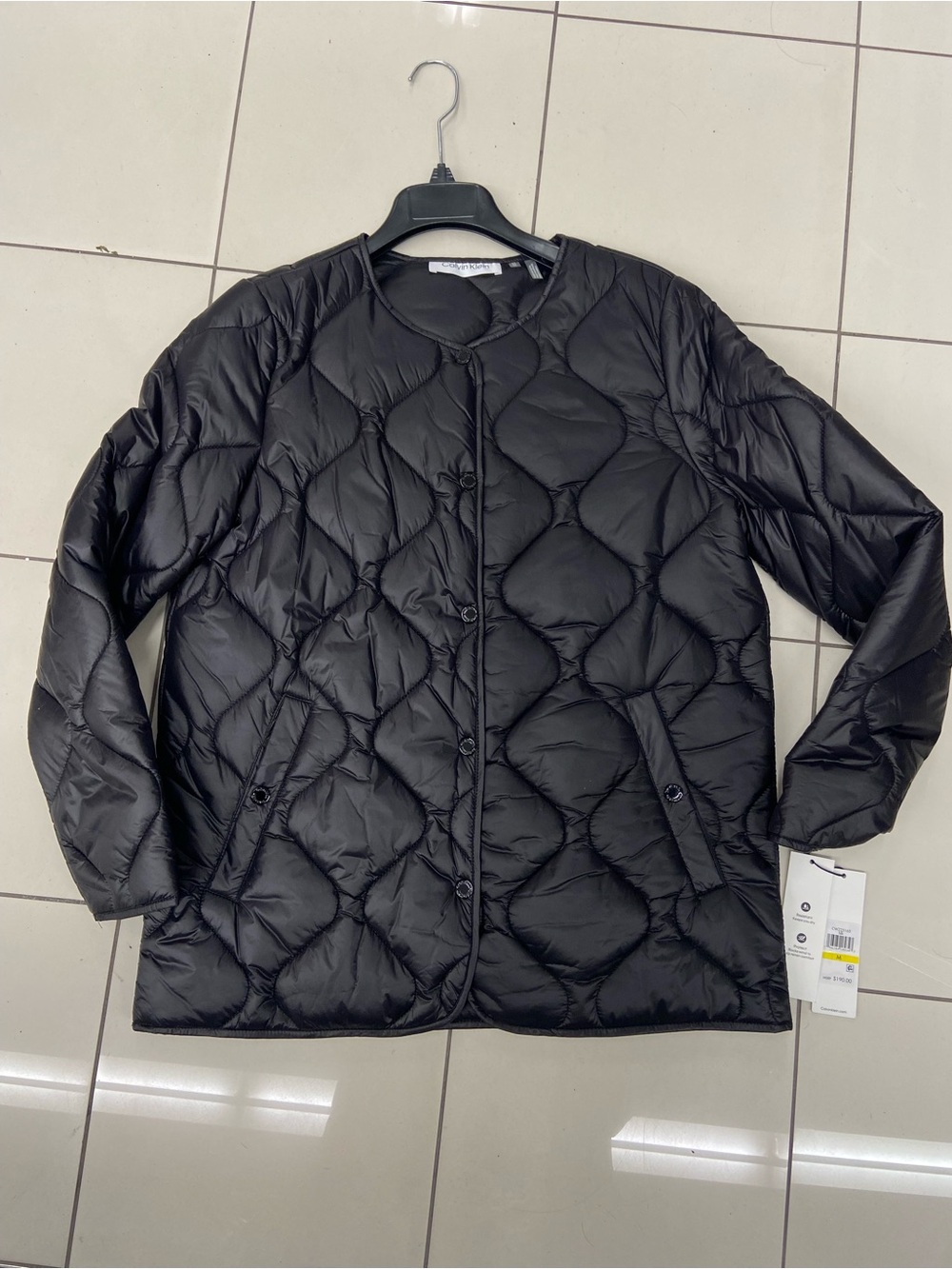 Calvin Klein Black Quilted Lightweights Puffer Women’s Jacket SZ.M New